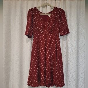 Rebecca Taylor Red Patterned Dress